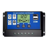 Controlador Solar Carga Pwm Lcd 30a Usb Regulador Automático