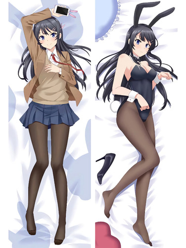 Dakimakura Seishun Buta Yaro 45x130 2 Lados Solo Funda