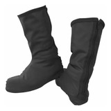 Botas Zapatones Impermeables Motociclismo Látex Negros Promo