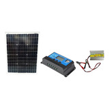 Kit Solar Panel 50w +regulador Solar + Inversor De Corriente