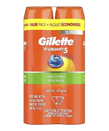 Gel De Afeitado Gilette Fusion5 Ulttra Sensible 396 G 
