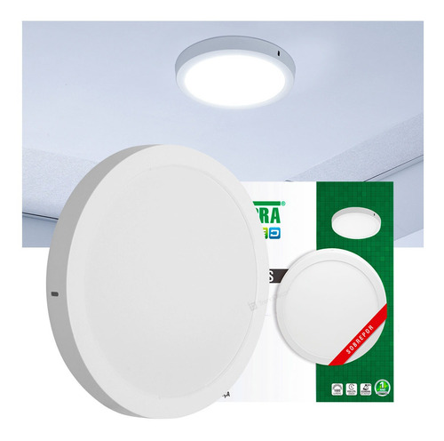 Plafon Led 24w Taschibra Lys Red Sobrepor Luz Branca/amarela