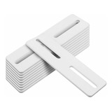 10 Packs White Flat Mending Plate Support With Slots Carbon 