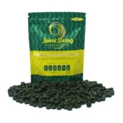 Spirulina Orgánica 2 Bolsas De 500 Bolitas C\