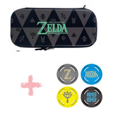 Case Capa Estojo Bag Nintendo Switch Oled Zelda + 4 Grips