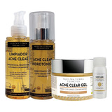 Kit Anti-acné Orgánico Shampoo, Tónico, Gel Y Loción Secante