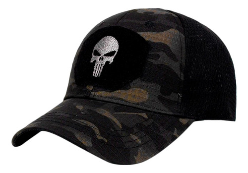 Gorra Calavera Ajustable Cachucha Velcro Para Parches Gtc01