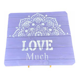 Mesa Plegable Pintada Love Y Mandala