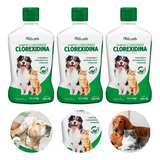 Kit 3 Shampoo Clorexidina Cães Gato Coceira Alergia Kelldrin