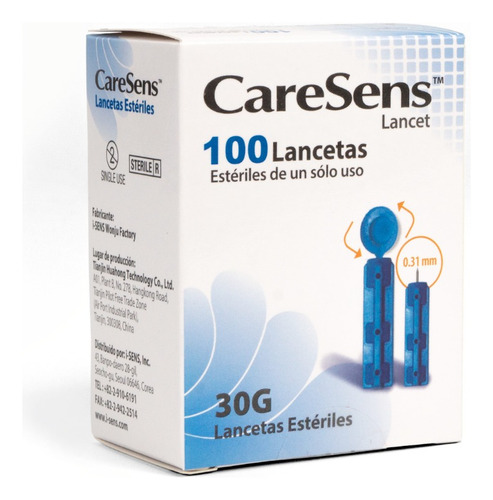 Caresens C/100 Lancetas Esteriles Universales Color Sin Color