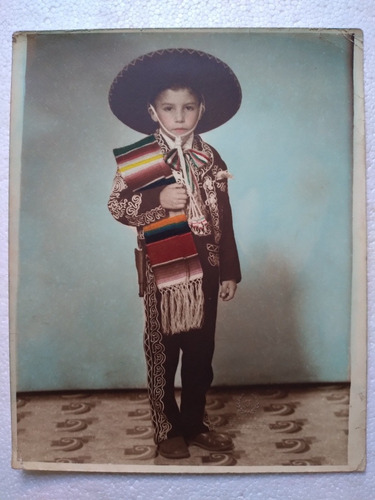 Antigua Fotografía Niño Vestido De Charro, Coatzacoalcos Ver