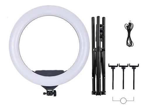 Iluminador Led Ring Light Rl18 Bicolor Completo Com Tripé