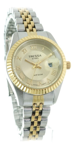 Reloj Tressa Sun Dama Combinado Sumergible Garantia Oficial