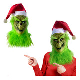 Mascara Grinch Navidad Papa Noel Latex Cotillon Disfraz 