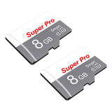 Super Pro-2 8 Gb Memory Card Set With Adap White Gray