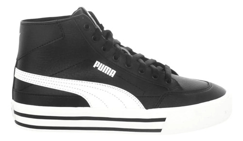 Tenis Puma Hombre Court Classic Vulc Mid Negro Blanco Casual | Envío gratis
