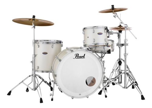 Batería Pearl Decade Maple 3 Cuerpos B24 T13 Tf16 Blanca