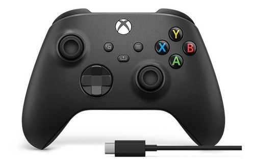 Controle Sem Fio Microsoft Xbox S X|s + Usb-c Cable Black