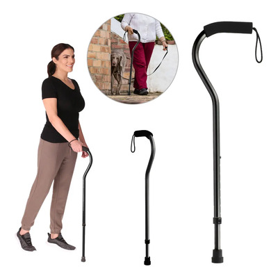 Baston Ortopedico Cuello Ganso Ajustable Para Caminar Adulto Negro | MercadoLibre
