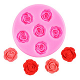 Molde Silicona 6 Flor Rosa 1,5cm Porcelana Fondan Darumashop