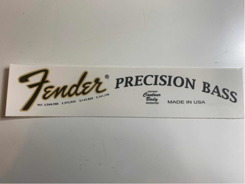 Decal Fender Precision