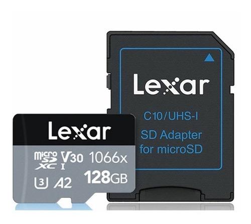 Cartão De Memória Micro Sd Lexar 1066x 128gb 4k A2 160mb/s