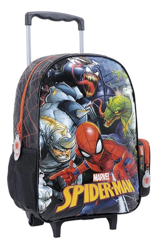 Spiderman Mochila Escolar Con Carro 16 PuLG Villanos Marvel 