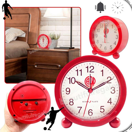 Reloj Despertador De River Plate Futbol Licencia Oficial