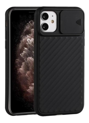 Carcasa Con Protector De Cámara Para iPhone 11 Pro  C/negro