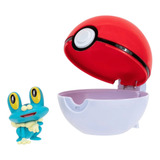 Pokemon Figura Battle Clip N Go Froakie + Pokebola M4e 