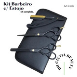 Kit Barbeiro 6.0 Fio Navalha + Desbaste + Navalhete + Estojo