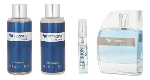 Perfume Para Hombre Ferrioni® Uomo 100ml Set 4pz