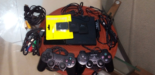 Playstation 2 Slim +2 Controles +3 M.cards +adaptador Hdmi