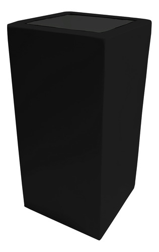 Maceta De Fibra De Vidrio Tower Grande Color Negro Plus