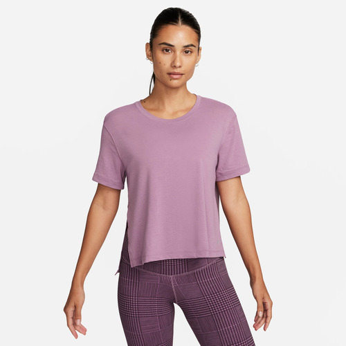 Remera Para Mujer Nike Yoga Dri-fit Morado