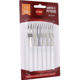 Kit 06 Garfos Petiscos Aço Inox White Clink