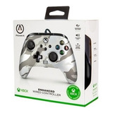 Controle Xbox One Series X/s Powera Metallic Arctic Com Fio