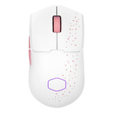 Mouse Gamer Cooler Master Óptico Wireless Mm712 6 Botões Cor Branco E Rosa