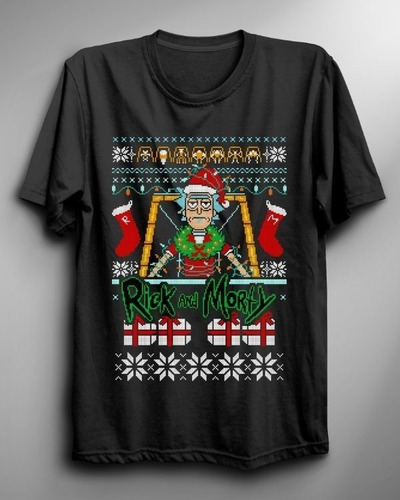 Polera De Rick And Morty - Navidad