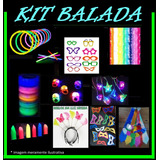 Kit Festa Balada Neon 119 Itens C/ Maquiagem E Baton Neon 