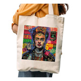 Tote Bag Frida Kahlo Pop Art Estampado Algodón Varios 