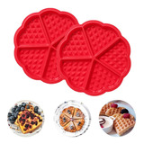 Molde De Silicona Corazón Wafflera Waffle Ideal Repostería 