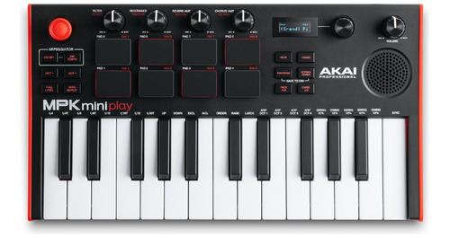 Teclado Midi Akai Mpk Mini Play Mkiii Sonidos Parlante