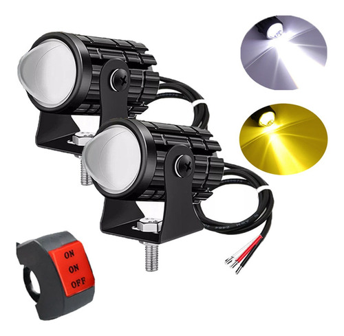 Par Faros Auxiliares  Led  De Impermeable Para Moto Auto