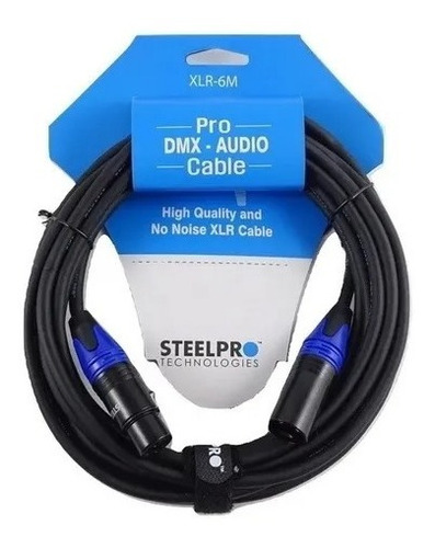 Cable Steelpro Xlr 6m Plus Cannon-jack Balanceado Dmx