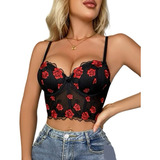 Corset Bustier Importado Aesthetic Bordado Mujer Shein