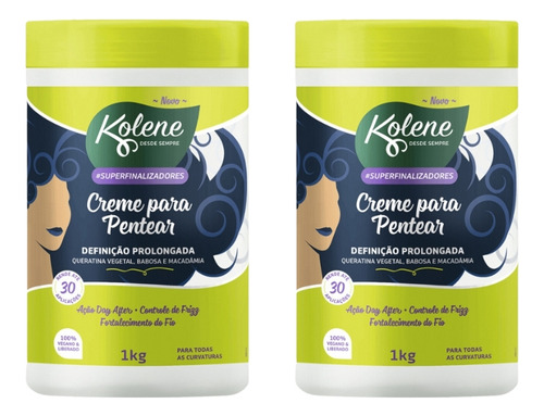 Creme Para Pentear Kolene 1kg Definiçao Prologanda-kit C/2un