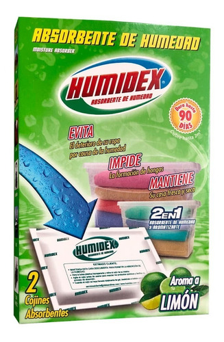 Cojines De Gel Humidex Absorbente Humedad Aroma Limón × 100g