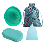 Disco Menstrual Turquesa + Copa Menstrual Certificada Fda