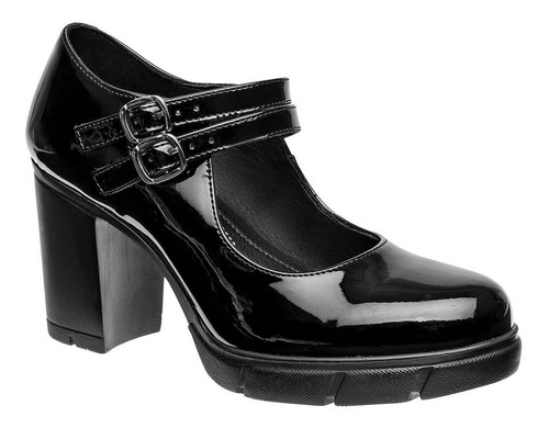 Green Love Zapatilla Mujer Negro Charol, Cod 116869-1